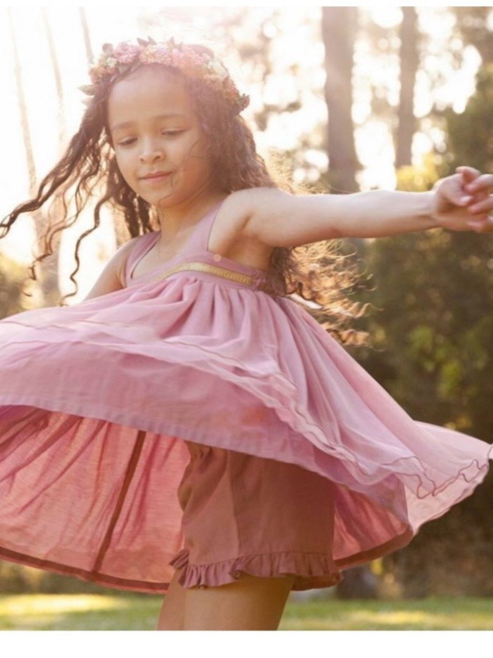 Well Dressed Wolf Pink pink Josephine Twirl Dress. Bloomers included
